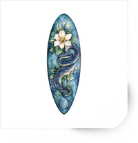 Thumbnail for Mystic Dragon Lily Sticker | Watercolor Serpent Floral Vinyl Decal | Fantasy Art Gift