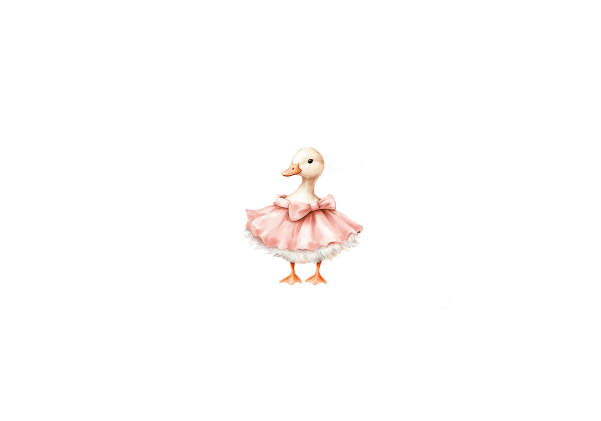 Ballerina Duck Throw Pillow | Cute Duckling in Pink Tutu Decorative Pillow | Kids Nursery Gift