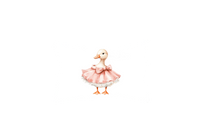 Thumbnail for Ballerina Duck Throw Pillow | Cute Duckling in Pink Tutu Decorative Pillow | Kids Nursery Gift