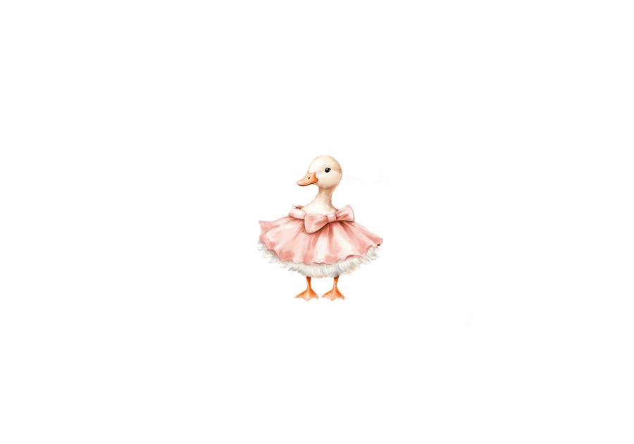 Ballerina Duck Throw Pillow | Cute Duckling in Pink Tutu Decorative Pillow | Kids Nursery Gift