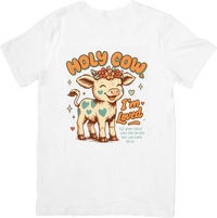 Thumbnail for Holy Cow I Am Loved Christian Cow T-Shirt | Cute Faith Floral Graphic Tee | Christian Gift