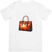 Thumbnail for Luxury Leather Handbag T-Shirt | Fiery Glam Tote Graphic Tee | Fashionista Gift
