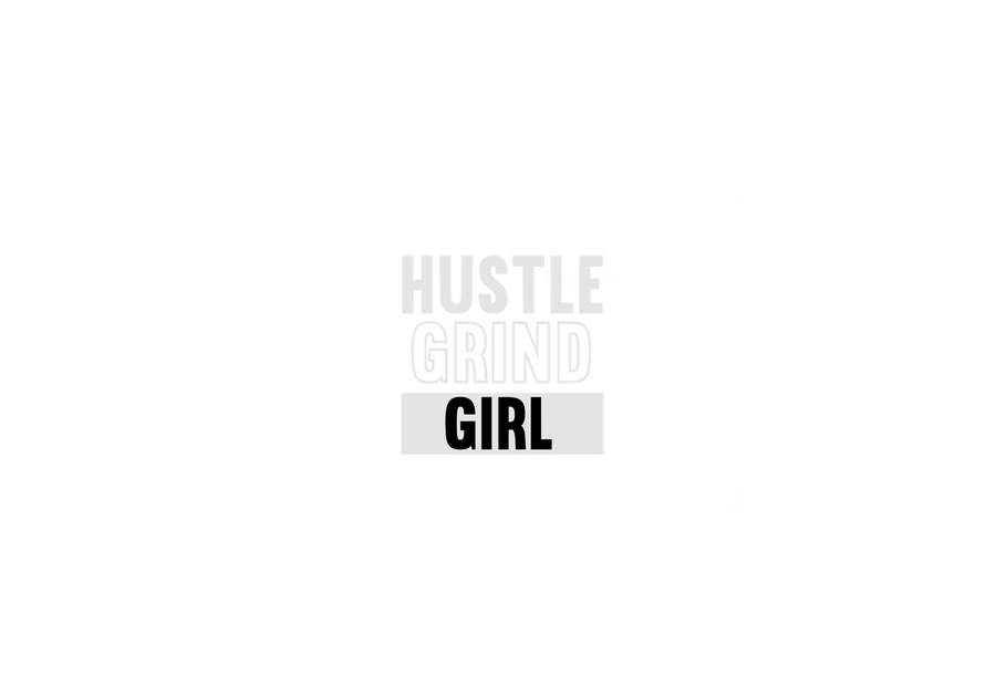 Hustle Grind Girl Throw Pillow | Motivational Typography Decorative Pillow | Boss Babe Gift