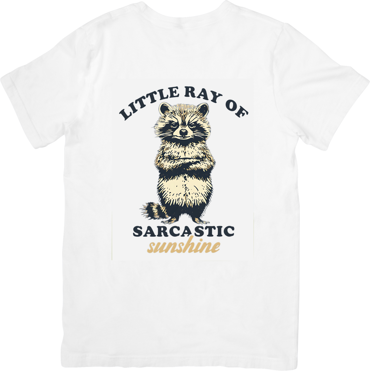 Little Ray Of Sarcastic Sunshine Raccoon T-Shirt | Funny Vintage Animal Graphic Tee