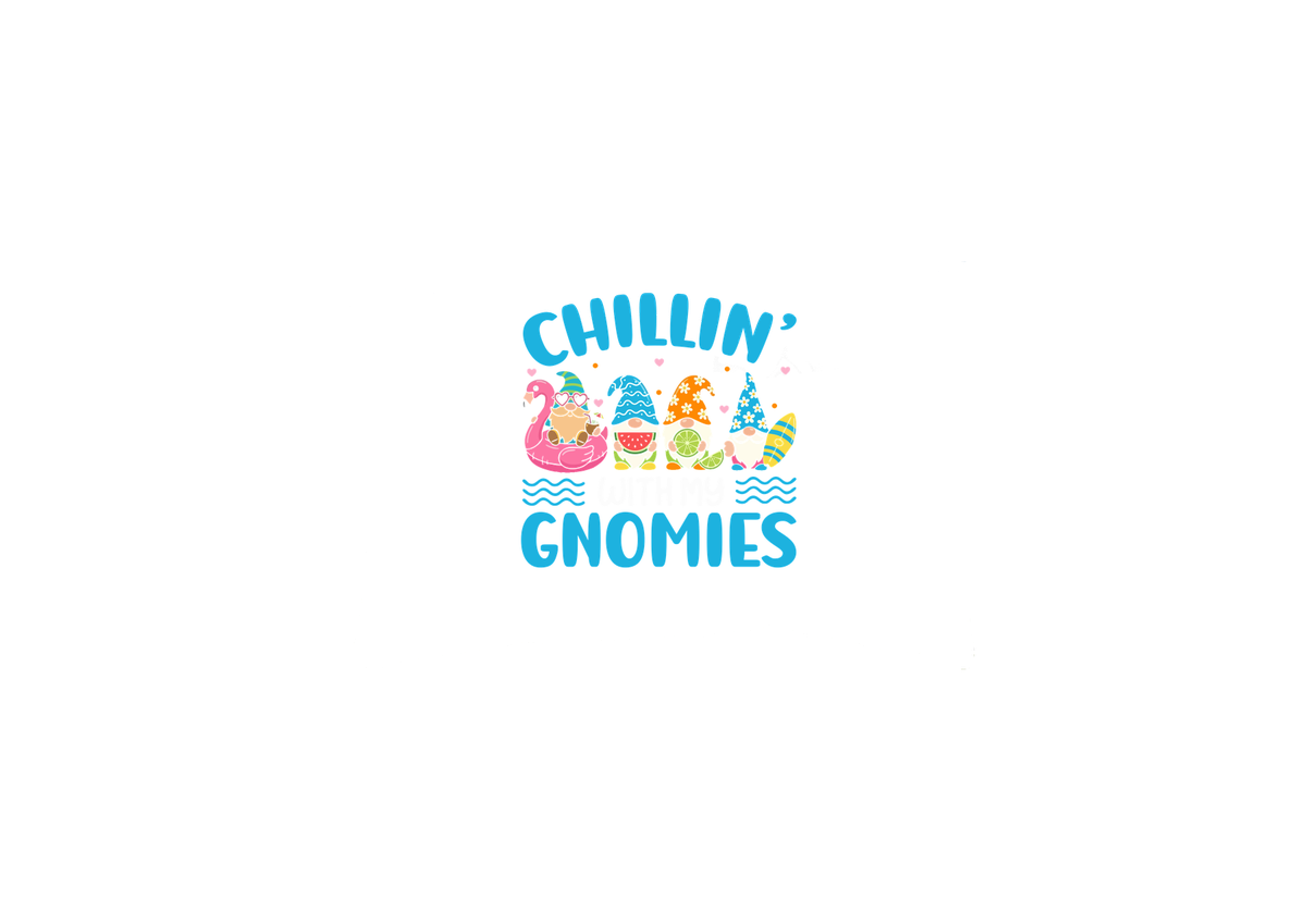 Chillin' With My Gnomies Throw Pillow | Summer Beach Gnome Decorative Pillow | Cute Summer Gift