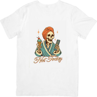 Thumbnail for Not Today Skeleton Lazy Day T-Shirt | Funny Retro Couch Vibes Graphic Tee