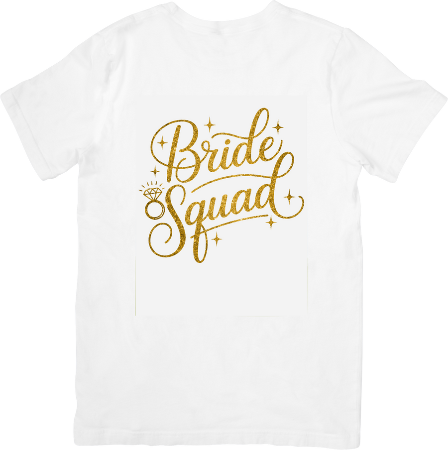 Bride Squad T-Shirt | Cute Glam Bachelorette Party Graphic Tee | Bridesmaid Gift