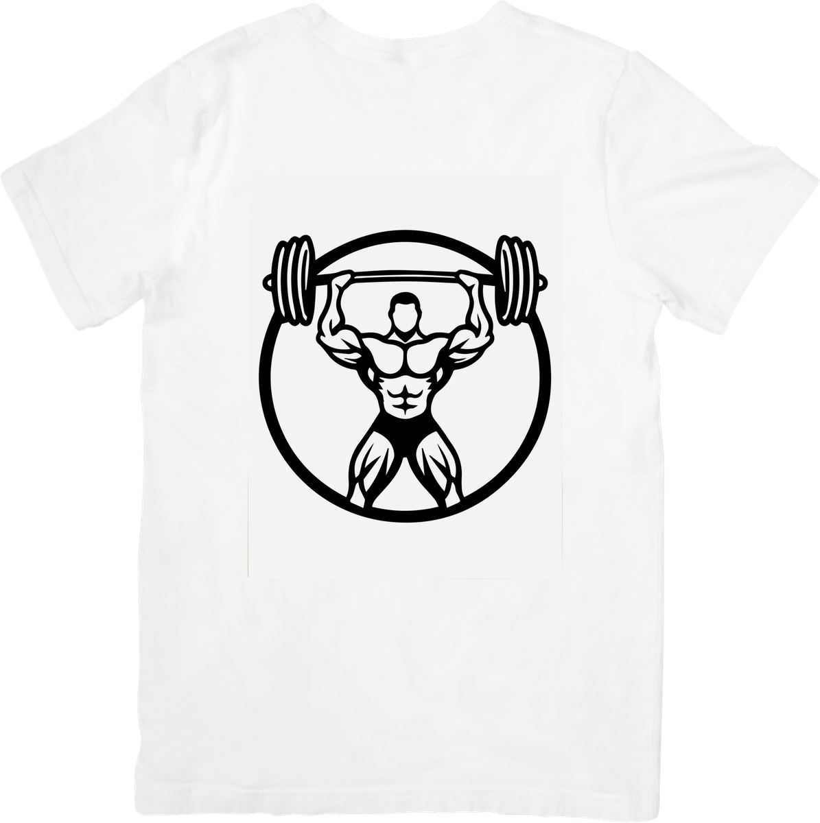 Bodybuilder Barbell T-Shirt | Bold Weightlifting Emblem Graphic Tee | Gym Fitness Gift
