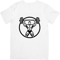Thumbnail for Bodybuilder Barbell T-Shirt | Bold Weightlifting Emblem Graphic Tee | Gym Fitness Gift