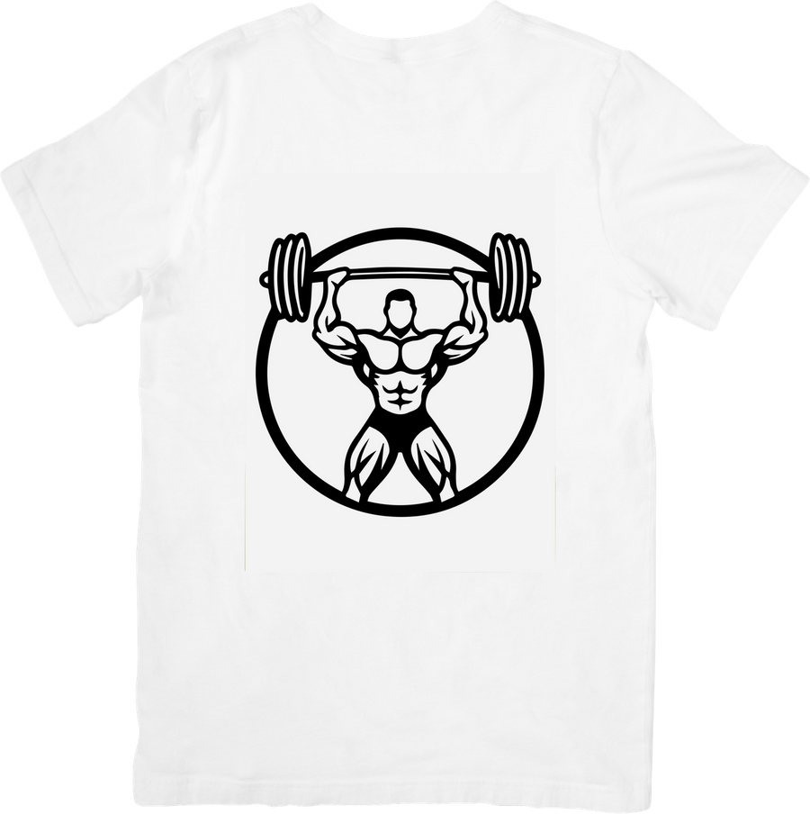 Bodybuilder Barbell T-Shirt | Bold Weightlifting Emblem Graphic Tee | Gym Fitness Gift