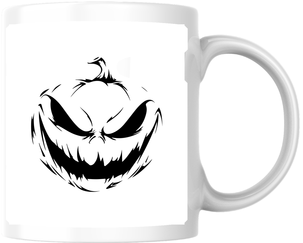 Scary Jack-O-Lantern Mug | Spooky Pumpkin Face Coffee Mug | Halloween Gift