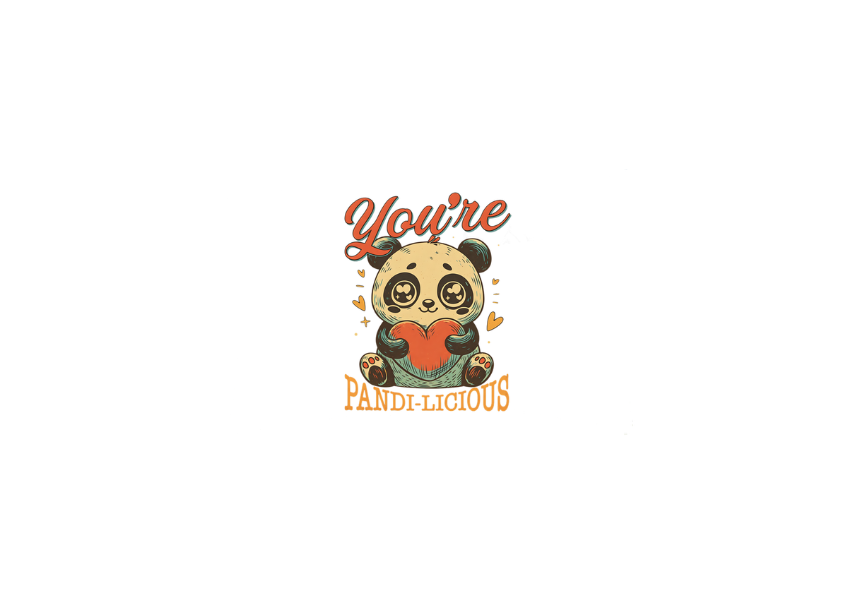 You're Pandi-Licious Panda Throw Pillow | Cute Pun Heart Decorative Pillow | Valentine Love Gift