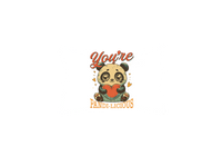 Thumbnail for You're Pandi-Licious Panda Throw Pillow | Cute Pun Heart Decorative Pillow | Valentine Love Gift