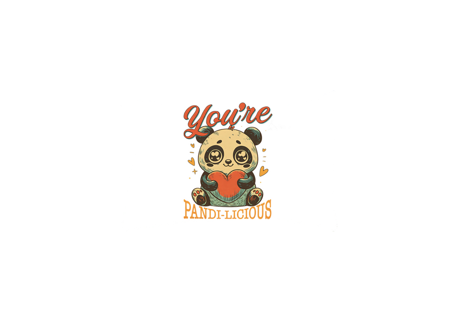 You're Pandi-Licious Panda Throw Pillow | Cute Pun Heart Decorative Pillow | Valentine Love Gift
