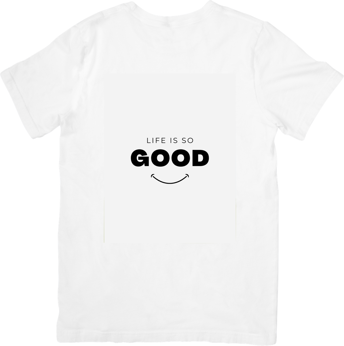 Life Is So Good T-Shirt | Minimalist Smiley Quote Graphic Tee | Positive Vibes Gift