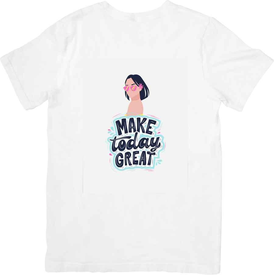 Make Today Great T-Shirt | Minimalist Motivational Girl Graphic Tee | Inspirational Gift
