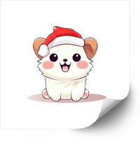 Thumbnail for Kawaii Christmas Bear Sticker | Cute Holiday Santa Hat Vinyl Decal