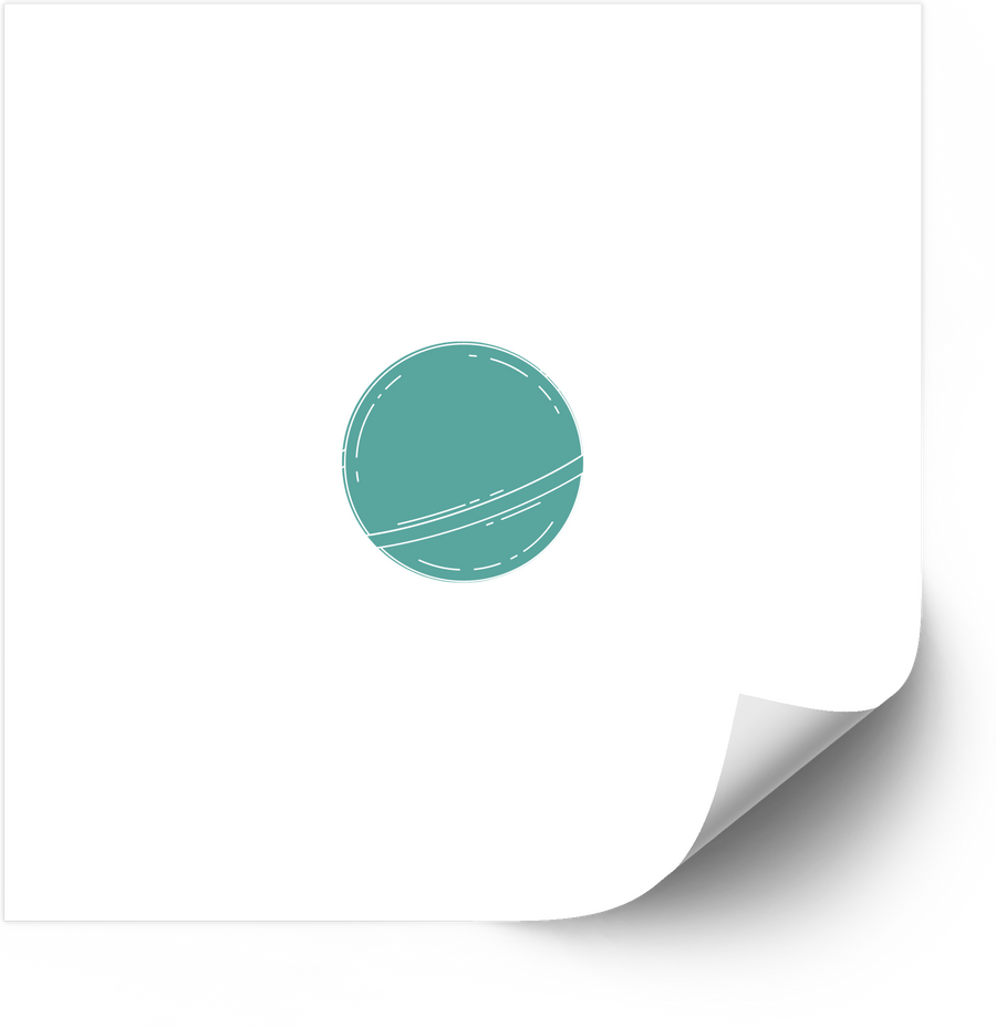 Planet Saturn Sticker | Minimalist Space Teal Circle Vinyl Decal