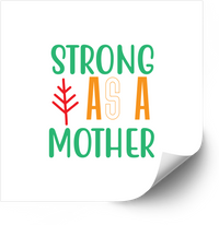 Thumbnail for Strong As A Mother Sticker | Boho Floral Motivational Vinyl Decal