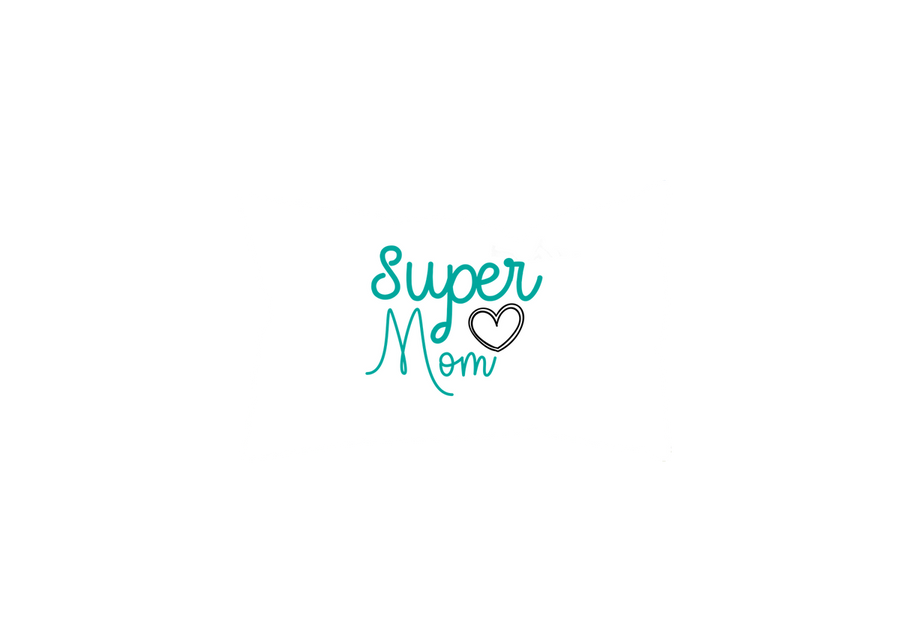 Super Mom Script Throw Pillow | Teal Hand-Lettered Decorative Pillow | Mothers Day Gift