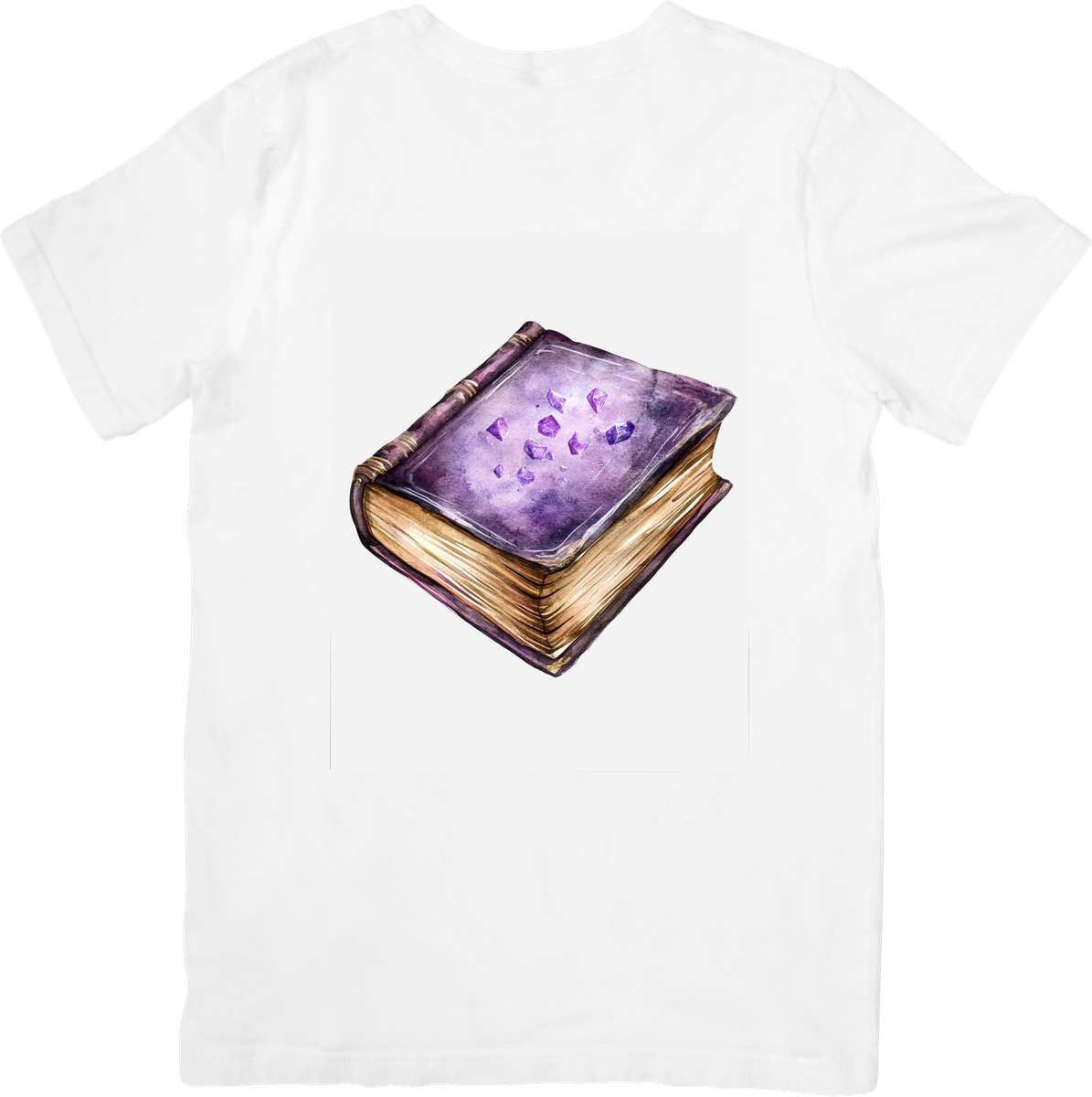 Magic Spell Book T-Shirt | Purple Witchy Grimoire Graphic Tee | Fantasy Halloween Gift