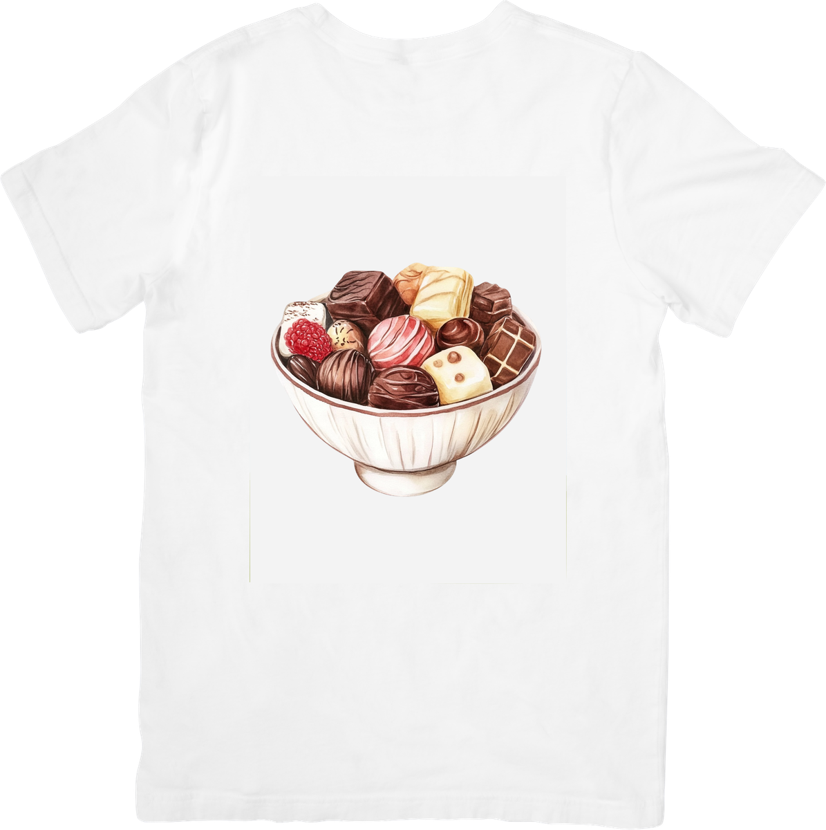 Bowl Of Chocolate Truffles T-Shirt | Watercolor Dessert Graphic Tee | Sweet Tooth Gift